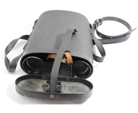 A pair of REL/Canada Binoculars, C.G.B 40 MA 7x50, dated 1944, broad arrow marks, HOOD plastic case. 