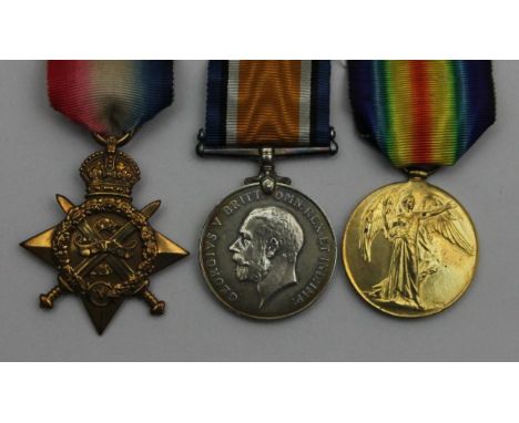 A WWI group of three, awarded to Dvr. J. Curtis, Army Service Corps, 1914 Star, War 1914-1918 and Victory. 