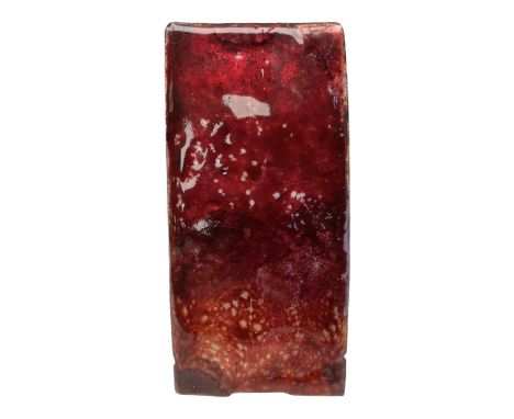 Henry George Murphy (1884-1939), large Arts &amp; Crafts enamel panel, of rectangular form in mottled tones of red, H17cm W8c