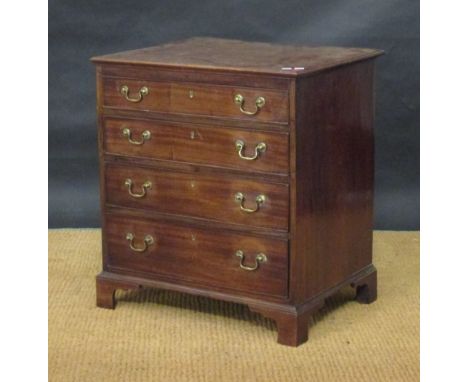 A small George III mahogany chest, converted from a commode 70 x 64 x 51cm  