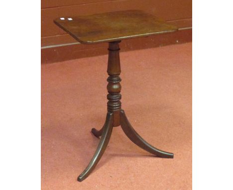 A Regency mahogany tripod table and an inlaid Sutherland table  