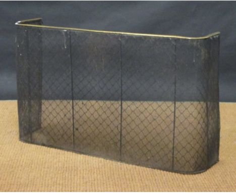 A 19th century brass mounted nursery fireguard, 110cm (w)  