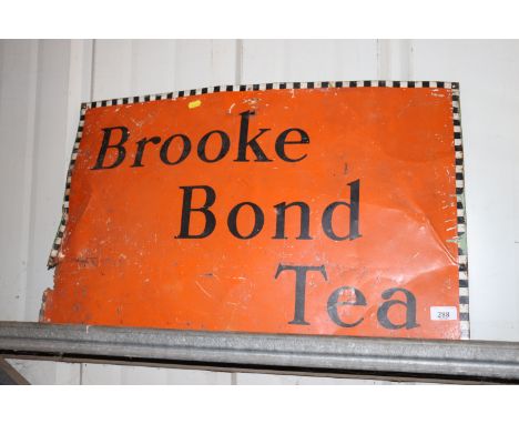 An enamel Brook Bond tea advertising sign 