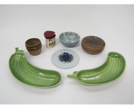 A collection of Scandinavian ceramic dishes etc and Copenhagen Aluminia, Gustavsberg, Stavangerflint, etc. Largest 32cm long.