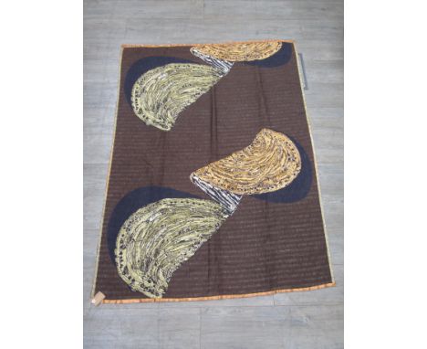 Anna Meyrson - a large rare textured vintage fabric panel "Agamemnon" produced by Edinburgh Weavers in 1962, 168cm x 127cm 