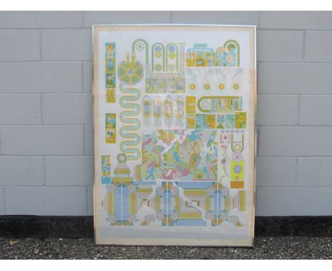 EDUARDO PAOLOZZI (1924-2005) (ARR) A framed and glazed limited edition print titled 'Who Is Afraid Of Sugar Pink &amp; Lime G