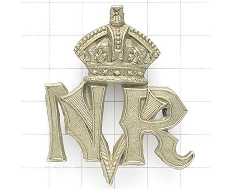 Indian Army. Nagpur Volunteer Rifles scarce Victorian cap badge. Good scarce die-stamped lightly silvered Imperial crowned NV