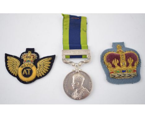 India Service Medal Northwest Frontier 1930 - 31 Pte A. Mc Donagh, Seaforth. 2815397, together with two hand embroidered Epau