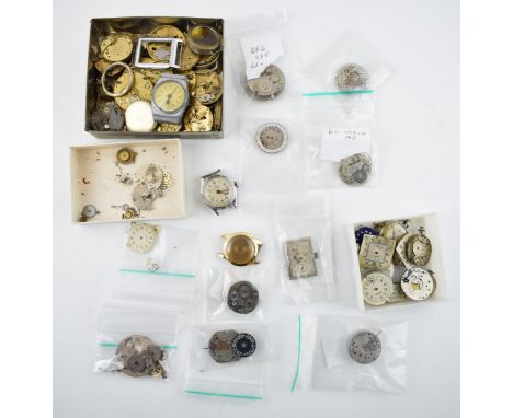 A good quantity of vintage watches, movements and parts a/f to include jump watches. (Qty)  All in original condition. A good