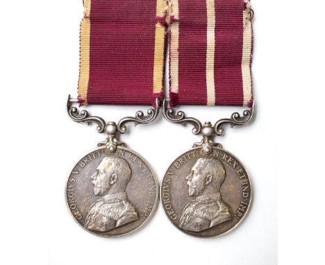 GEORGE V MERITORIOUS SERVICE MEDAL
and period Army Long Service and Good Conduct Medal, named to '637 S.S.Mjr W.Clark. A.P.C.