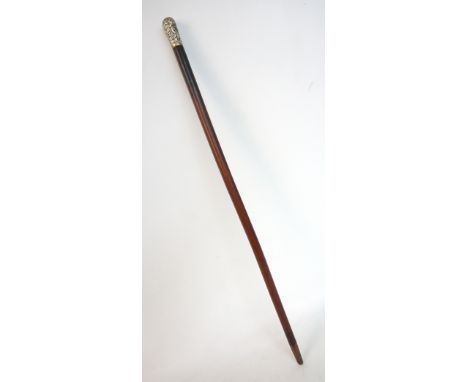 VICTORIAN ROYAL ARTILLERY SWAGGER STICK
a malacca cane with a white metal top, 66.7cm long  