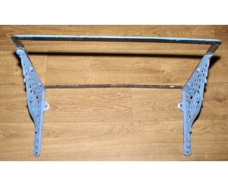 Architectural Salvage - a cast iron sink or cistern bracket, 64cm wide, 42cm deep