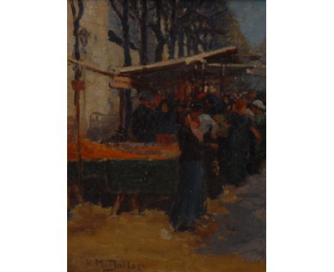 H M Dallas (Impressionist School)Busy Marketsigned, oil on canvas, 39cm x 29cm
