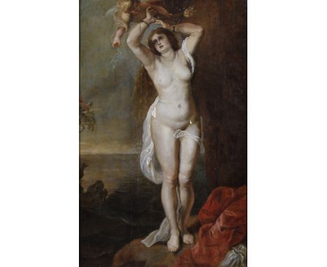 After Peter Paul Rubens (18th century)Andromeda,oil on panel, 117cm x 75cm