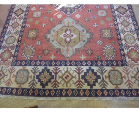 A peach ground handmade Kazak carpet - 3.03 x 2.03 m 