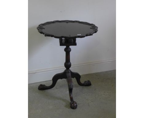 A Georgian style mahogany tripod table with a 60cm wide top