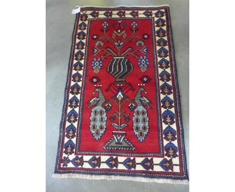 A hunting Herathi rug 90cm x 143cm