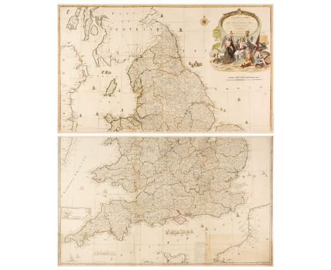 England &amp; Wales. Rocque (John), England and Wales Drawn from the most accurate surveys, Containing all the Cities, Boroug