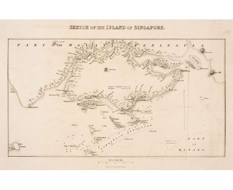 Singapore. Murray (John). A Sketch of the Island of Singapore, 1830, uncoloured engraved map, slight offsetting and spotting,