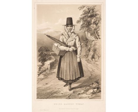 * Welsh Costume. Four Costume Prints, circa 1850, including Brandard (J.). Welsh Market Woman, published T. Catherall Chester