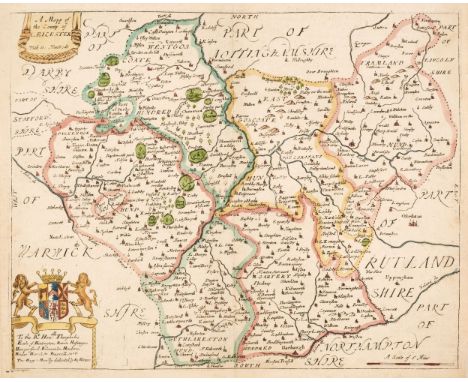 Leicestershire &amp; Rutland. A Collection of 40 maps, mostly 17th - 19th century, engraved and lithographic maps, including 