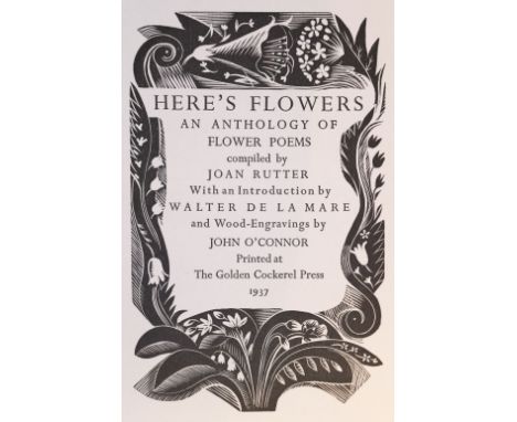 Golden Cockerel Press. Here's Flowers. An Anthology of Flower Poems, compiled by Joan Rutter with an introduction by Walter d