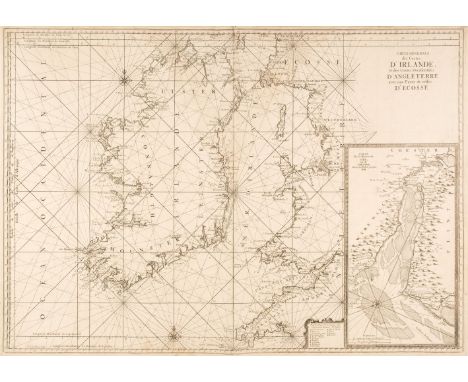 Ireland. Van Loon (Jan), Carte Generale des Costes D'Irlande et des Costes Occidentales D'Angleterre avec une Partie de celle