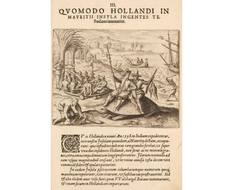 * De Bry (Theodore). A collection of 42 engravings from 'Pars Quarta Indiae Orientalis...,' 1651, three title pages and 21 un
