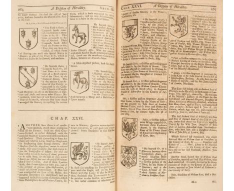 Guillim (John). [A Display of Heraldry, 6th edition, improv’d with large additions of many hundred coats of arms, London: Pri