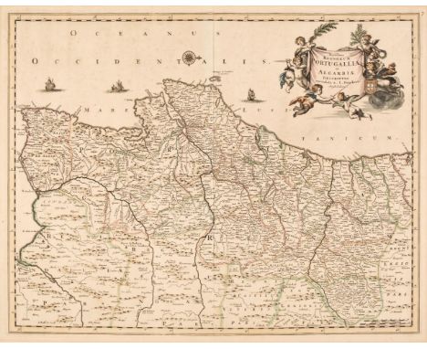 Portugal. A collection of 15 maps, 17th - 19th-century, engraved maps, including examples by or after Danckerts, Sanson, Jans