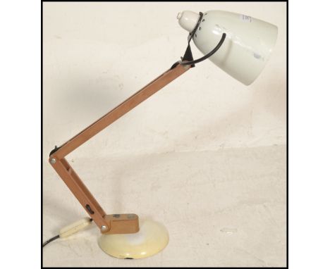 Terence Conran - Habitat - Mac Lamp No.8 - A 20th century retro vintage adjustable anglepoise desk / table work lamp. Conical