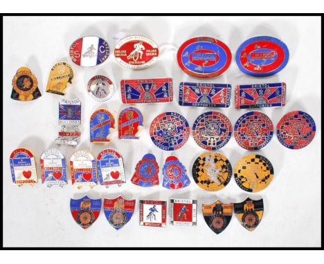 A collection of 1970's / 1980's Bristol Bulldogs Speedway supporters badges to include 1981-85 5th annual crest badge, a ladd