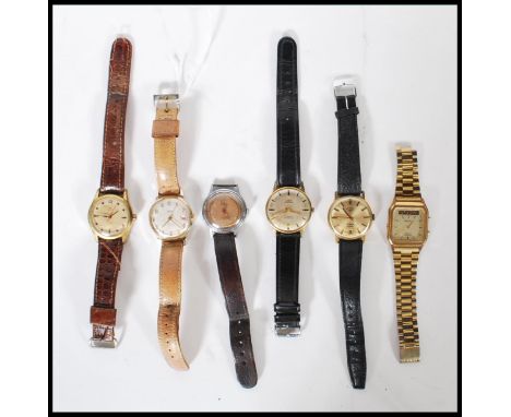A collection&nbsp; vintage 20th Century gentleman's mechanical watches to include a Smiths De Lux 17 jewel, Smiths 5 jewels d
