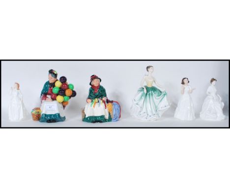 A collection of Royal Doulton ceramic figurines to include Harmony HN 4096, Joy HN 3875, Welcome HN 3769 all boxed together w