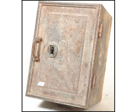 A 19th century believed George III lead safe box taken from a church in St Giles, Stanton St Quintin, Chippenham Wiltshire wh