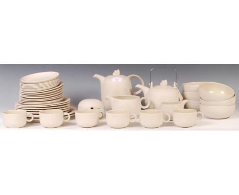 Martin Hunt - Hornsea - Concept Range- A 1970's vintage retro stoneware tea service having a stepped concentric circle design