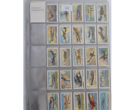 A collection of vintage Gallagher's military / transport related cigarette cards / trade cards to include full sets; Battle H