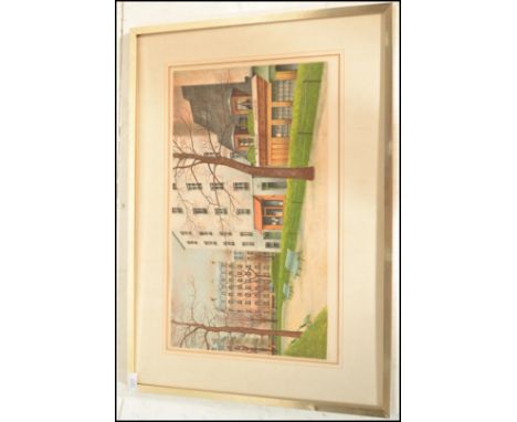 A framed lithograph picture by Andre Renoux titled&nbsp; signed ltd ed 72 / 175 lithograph depicting a Parisienne street scen