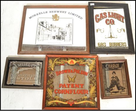 A group of 20th Century breweriana pub advertising mirrors to include Morrells Brewery Limited Fine Oxford Ales, Col. Samuel 