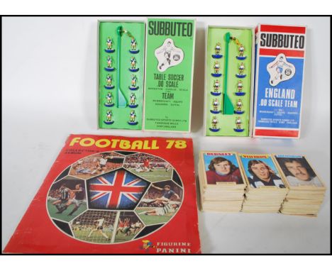 A Figurine Panini Football 78 collectors sticker album, the sticker album being complete together with a large collection of 