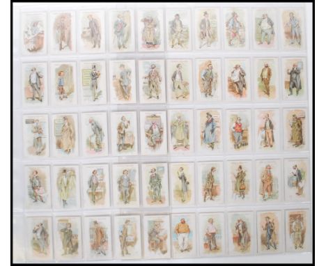 Cigarette cards, Gallaher,&nbsp; a complete set of 50 cigarette cards ' Votaries of the Weed '. A few with light staining / f