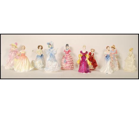 A collection of Royal Doulton ceramic figurines to include Flowers of Love - Forget Me Nots&nbsp; HN 3700 with box, Figure Of