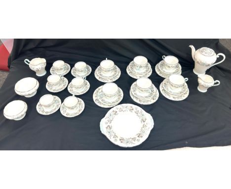 Selection vintage Aynsley part teas and coffee sets, with blue and floral detailing