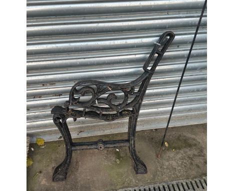 Pair of cast iron bench ends 