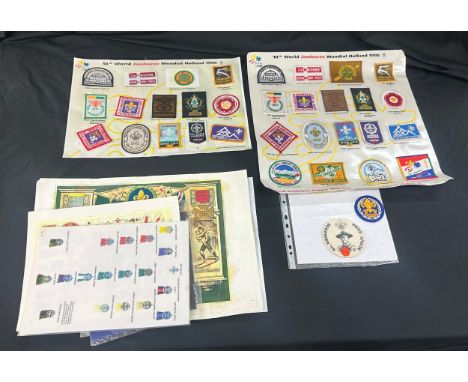 Selection of vintage boy scouts cloth badges 