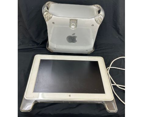 Vintage 2003 Apple Computers Macintosh G4 Power Mac and apple Cinema HD Display screen model number CY322009LFA, all untested