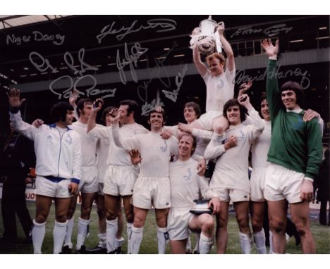 Leeds United - 1972 FA Cup Final signed Photo- This rare and stunning item of Leeds United memorabilia is a 1972 FA Cup Final