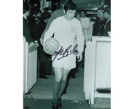 Johnny Giles signed 10x8 inch black and white photo pictured during his time with Leeds United. Good condition. All autograph