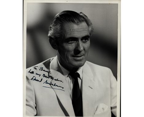 Edward Underdown (1908-1989), actor. A 10x8 inch photo, signed and dedicated in fountain pen ink. His film credits include Be