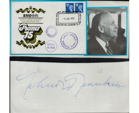 Yehudi Menuhin signature piece with First day cover July 1995. Good condition. All autographs come with a Certificate of Auth